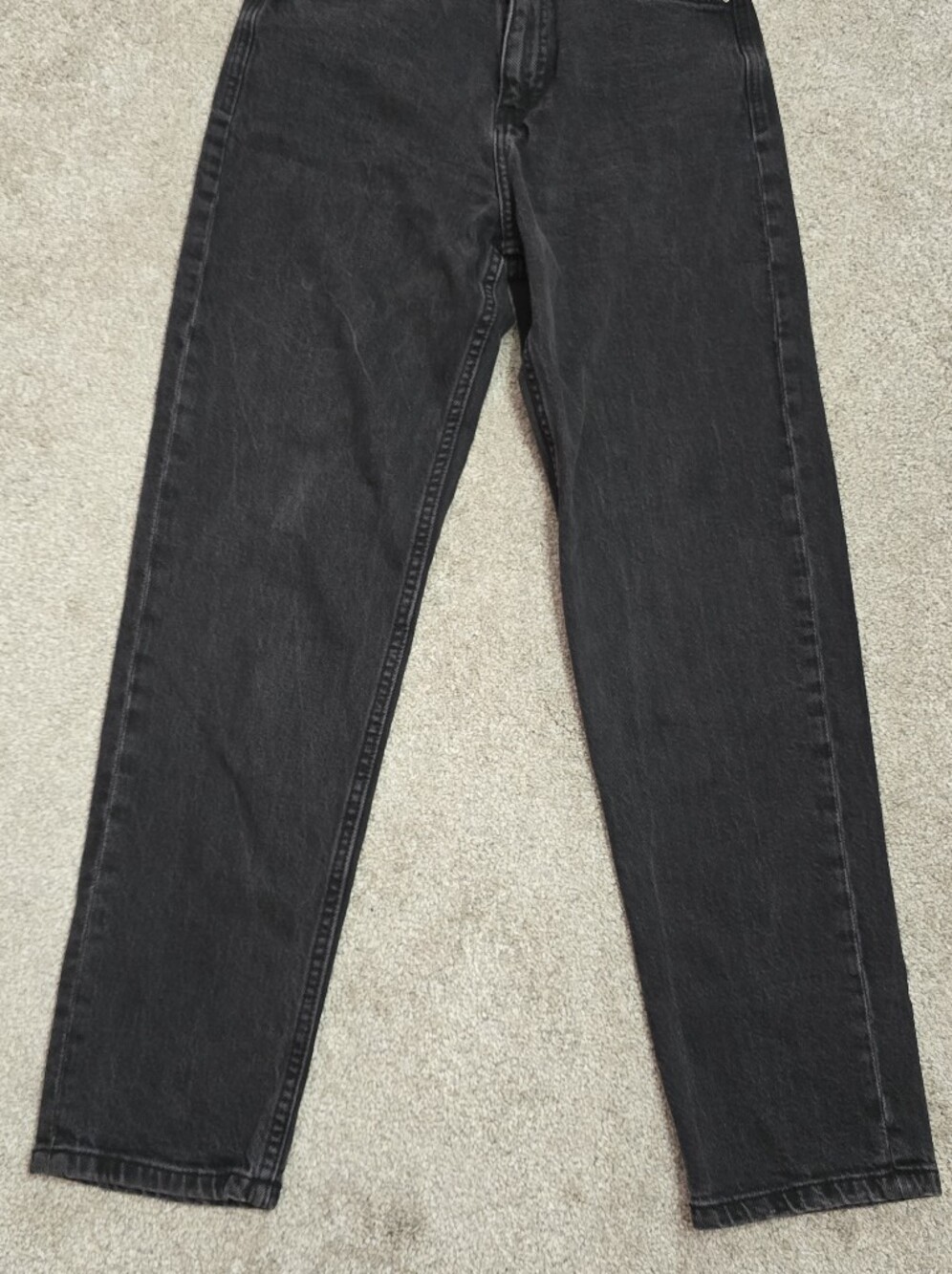 Zara Charcoal Grey/ Black Washed Mom High-rize Jeans 4 - Picture 6 of 6